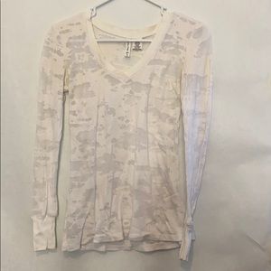 Full Tilt White Semi-Sheer Top